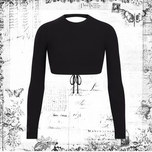 SKIMS Soft Lounge Open Back Super Crop Top in Onyx size S NWT!